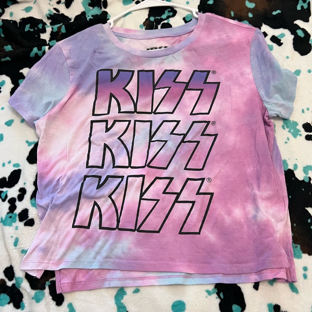 KISS Kids Tie-Dye T-Shirt - Purple and Pink